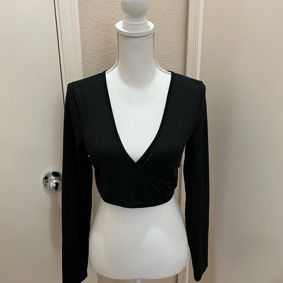 SHEIN Tops - Shein faux cross over crop top